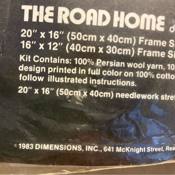 Vintage Dimensions Needlepoint The Road Home #2226 Fall Scene 
Open Package - Picture 6 of 14